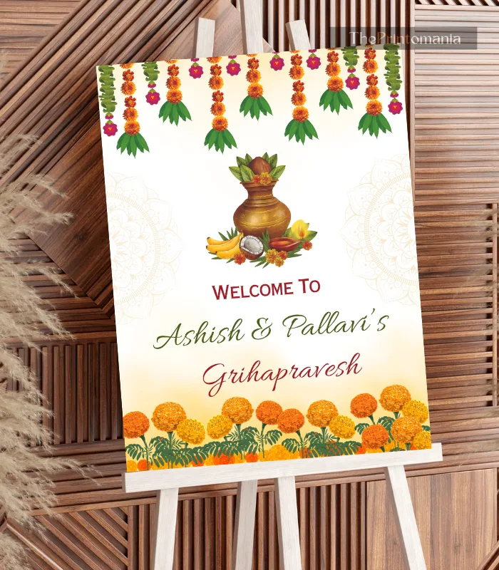 Customised Indian Traditional Welcome Sign for Home Decor
