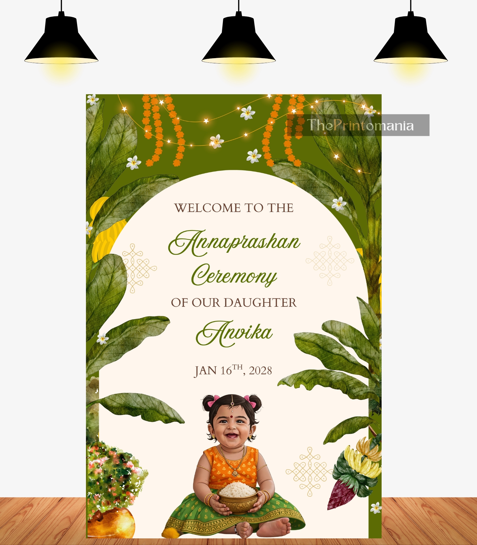 Annaprashan welcome signboard Annaprashana welcome signboard as rice feeding ceremony signs and signages